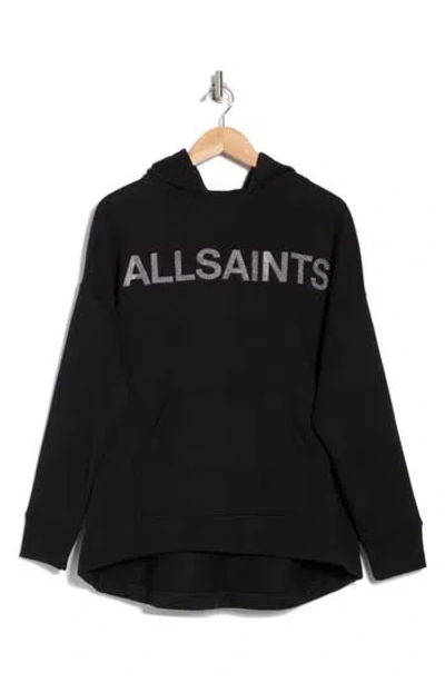 Allsaints Shadow Etienne Cotton Hoodie In Black