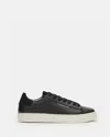 Allsaints Shana Low Top Leather Trainers In Black