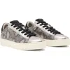 Allsaints Leather Snake-effect Shana Sneakers In Gray