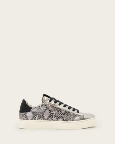 Allsaints Shana Snake Print Low Top Leather Trainers, In Multi