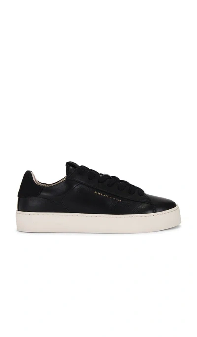 Allsaints Shana Low Top Leather Sneakers In Black