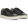 Allsaints Shana Low Top Leather Trainers In Black