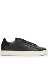 Allsaints Shana Low Top Leather Trainers In Black