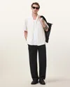 Allsaints Shaw Short Sleeve Button-up Shirt In White