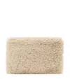 Allsaints Bettina Genuine Shearling Clutch In White