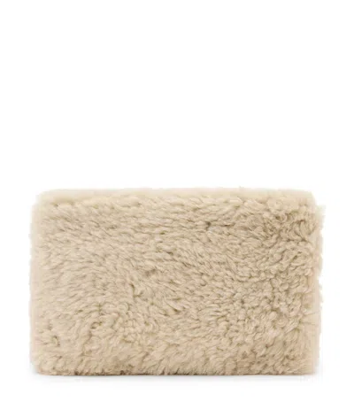 ALLSAINTS SHEARLING BETTINA CLUTCH BAG