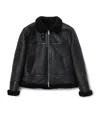 Allsaints Shearling Lorel Flying Jacket In Black