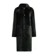 Allsaints Serra Reversible Shearling Coat In Green