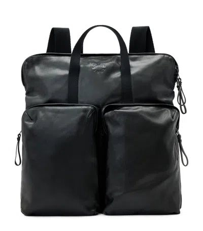 Allsaints Sheepskin Haven Force Backpack In Black