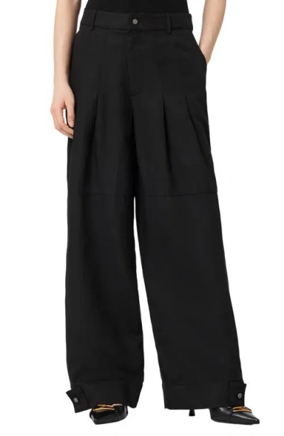 Allsaints Sherell Wide Leg Pants In Black