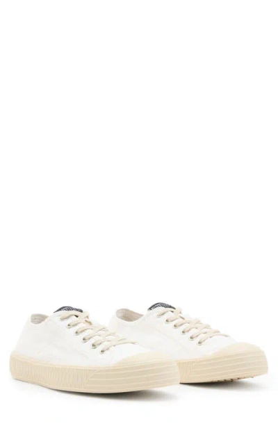 Allsaints Sherman Low Top Canvas Trainer In White