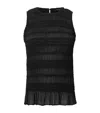 Allsaints Womens Black Marion Slim-fit Shirred Sleeveless Woven Top In Black