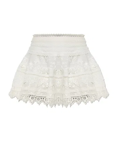 Allsaints Short A-line Skirt In White