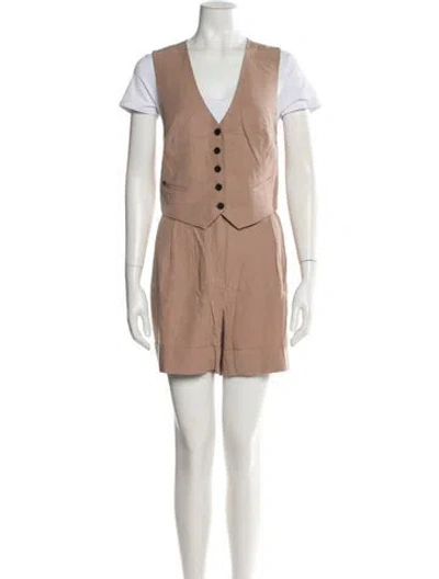 Pre-owned Allsaints Short Set In Neutral