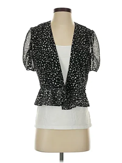 Pre-owned Allsaints Short Sleeve Blouse In Black