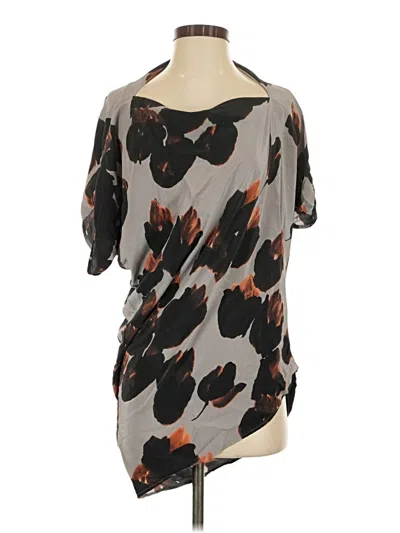 Pre-owned Allsaints Short Sleeve Blouse In Gray