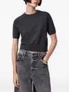 Allsaints Short-sleeve Crew-neck Top In Black