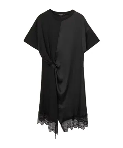 Allsaints Short Sleeve Dress In Black