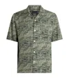Allsaints Liszt Texture Print Relaxed Fit Shirt In Black