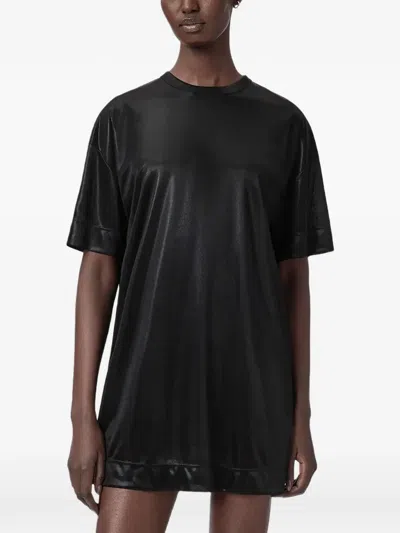 Allsaints Sparkle Mini T-shirt Dress In Black