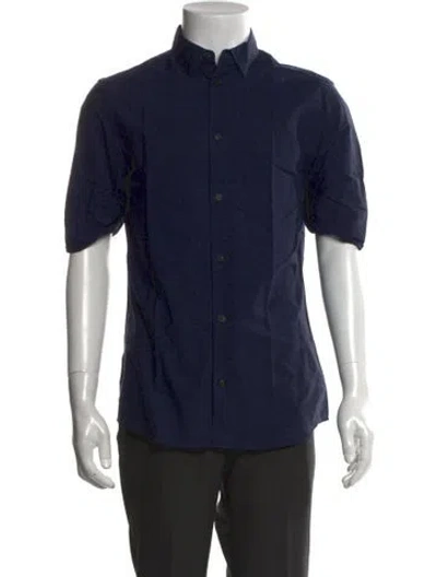 Pre-owned Allsaints Short Sleeve Shirt In Blue