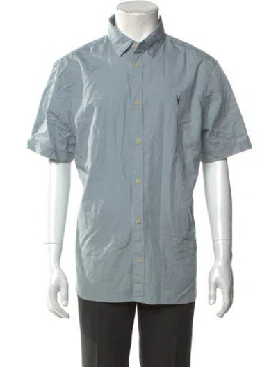 Pre-owned Allsaints Short Sleeve Shirt In Blue