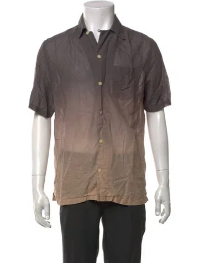 Pre-owned Allsaints Short Sleeve Shirt In Gray
