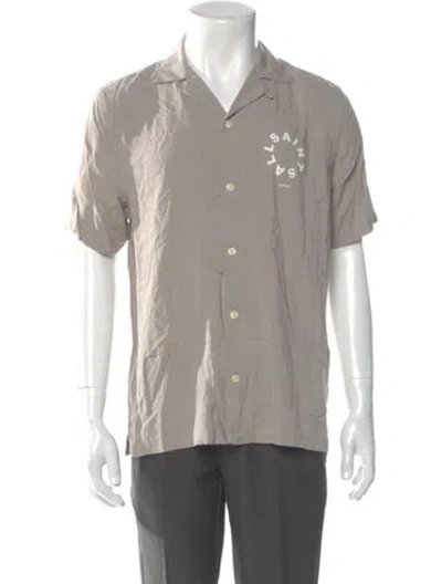 Pre-owned Allsaints Short Sleeve Shirt W/ Tags In Gray