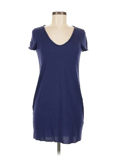 Pre-owned Allsaints Short Sleeve Top Blue Scoop Neck Tops