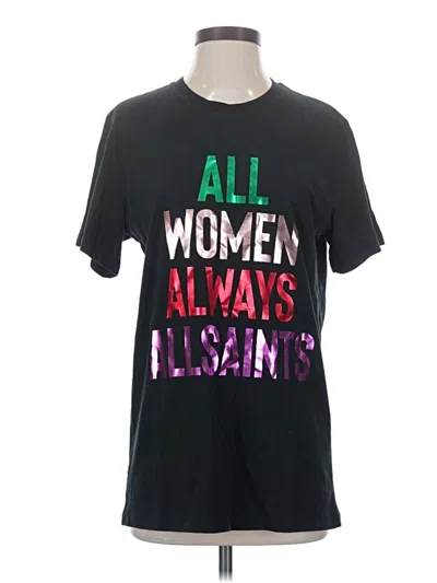 Pre-owned Allsaints Short Sleeve T-shirt In Black