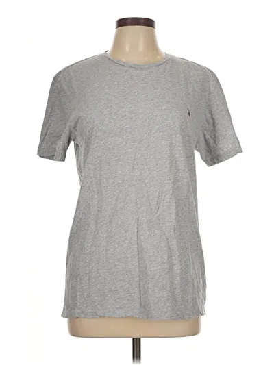 Pre-owned Allsaints Short Sleeve T-shirt In Gray