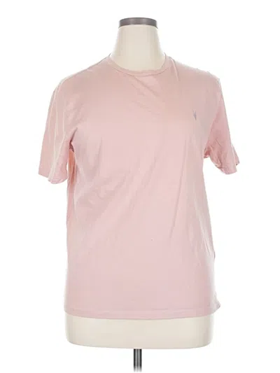 Pre-owned Allsaints Short Sleeve T-shirt In Pink