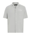 Allsaints Short-sleeve Underground Shirt In Whisper Grey