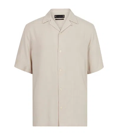 Allsaints Short-sleeve Venice Shirt In Beige