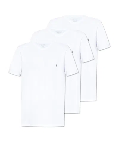 Allsaints Short-sleeved T-shirt Three-piece Set In White