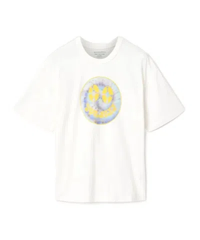 Allsaints Short-sleeved Printed T-shirt In White