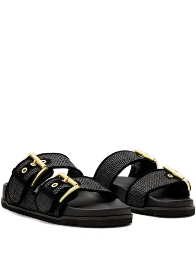Allsaints Sian Buckle Sandals In Black