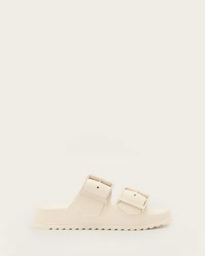 Allsaints Sian Eva Buckle Sandals In White