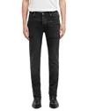 Allsaints Mens Washed Black Sid Skinny-leg Stretch-organic-cotton-blend Jeans In Washed Black