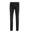 Allsaints Mens Washed Black Sid Skinny-leg Stretch-organic-cotton-blend Jeans In Black