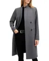 Allsaints Sidney Wool Blend Coat In Eiffel Grey