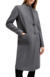 Allsaints Sidney Wool Blend Coat In Eiffel Grey