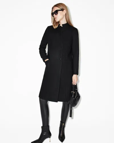 Allsaints Sidney Wool Cashmere Blend Tailored Coat In Black