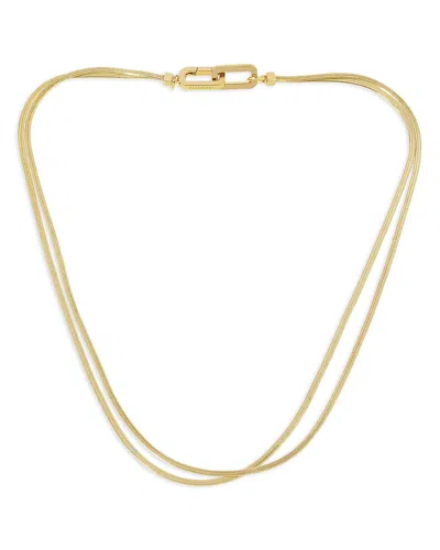 Allsaints Signature Snake Chain Layered Necklace, 17 In Gold