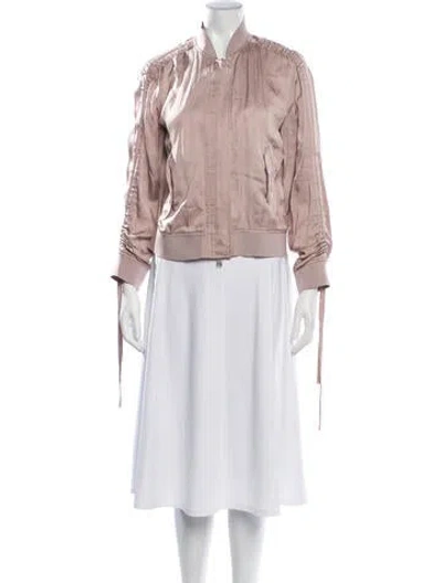 Pre-owned Allsaints Silk Bomber Jacket In Pink