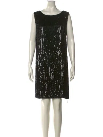 Pre-owned Allsaints Silk Knee-length Dress In Black