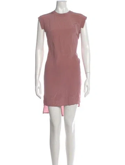 Pre-owned Allsaints Silk Knee-length Dress In Pink