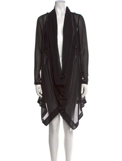 Pre-owned Allsaints Silk Long Dress In Black