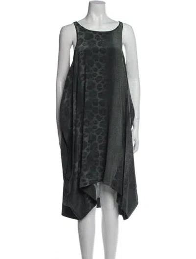 Pre-owned Allsaints Silk Midi Length Dress In Gray