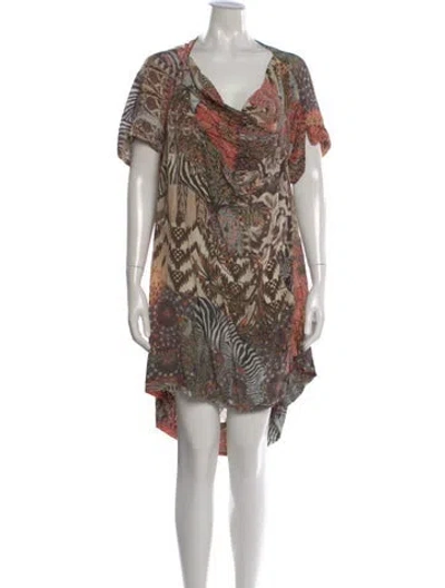 Pre-owned Allsaints Silk Midi Length Dress In Neutral